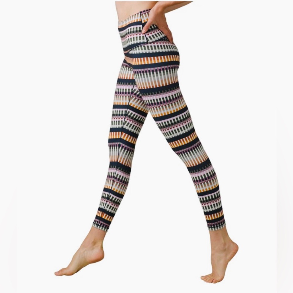 PrAna Kimble 7/8 leggings boho print XS with waist pocket high quali…